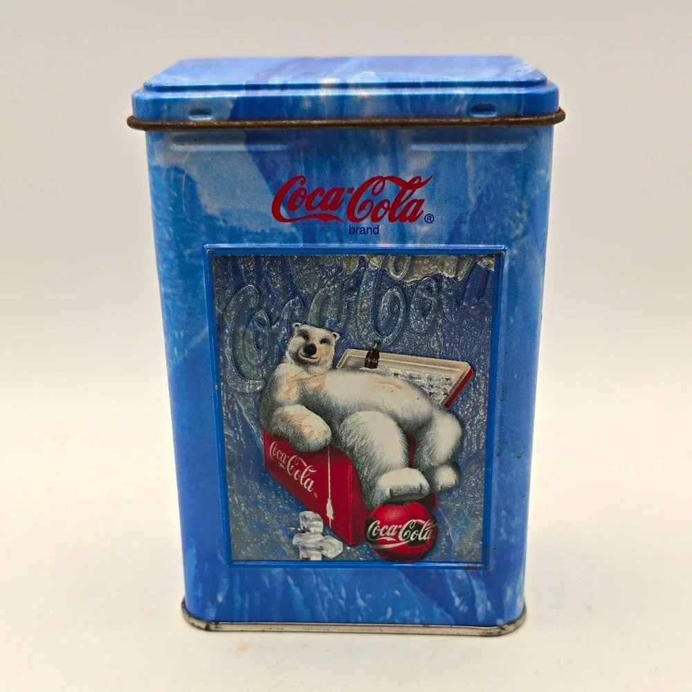 Coca-Cola Bear Metal Tin 2 Pack Collector Cards New Sealed